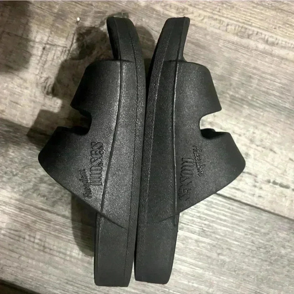 Freedom Moses Kids Toddler Sz 26/27 Black Adjustable Double Buckle Slide Sandals - Picture 6 of 9